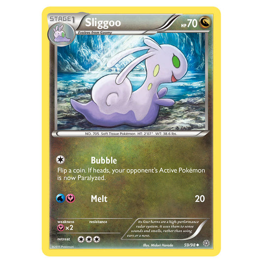 Sliggoo 59 card from the Pokemon set Ancient Origins