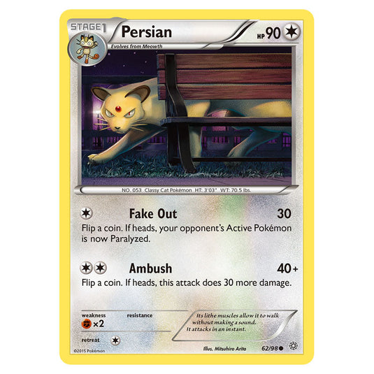 Persian 62 card from the Pokemon set Ancient Origins