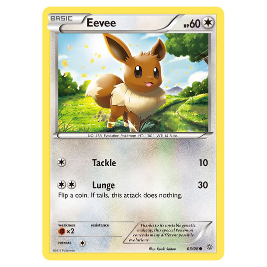 Eevee 63 card from the Pokemon set Ancient Origins