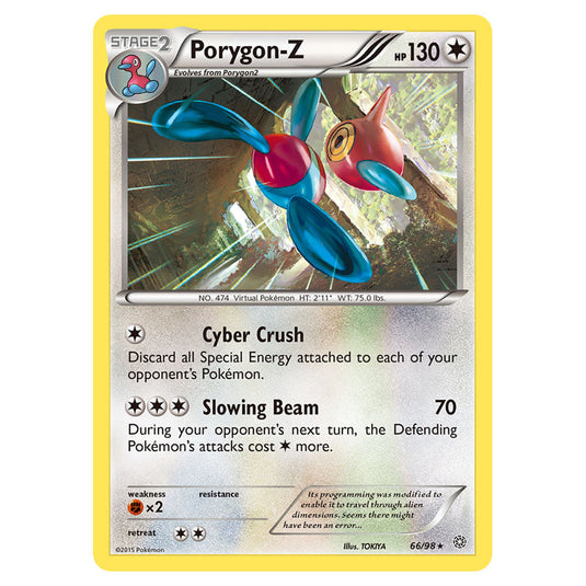 Porygon-Z 66 card from the Pokemon set Ancient Origins