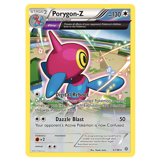 Porygon-Z 67 card from the Pokemon set Ancient Origins