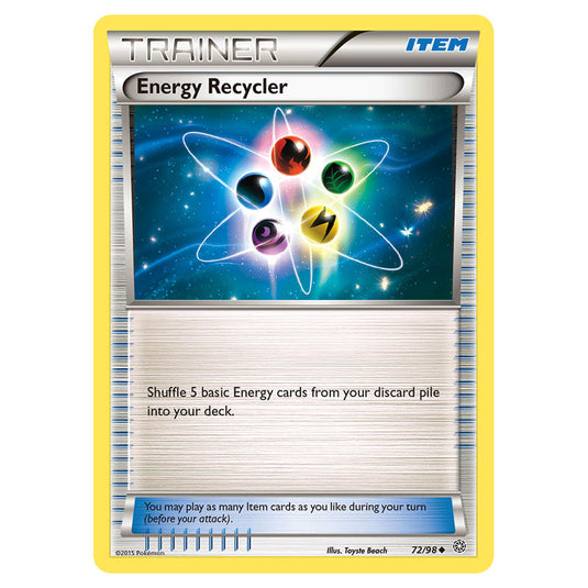 Energy Recycler 72 card from the Pokemon set Ancient Origins