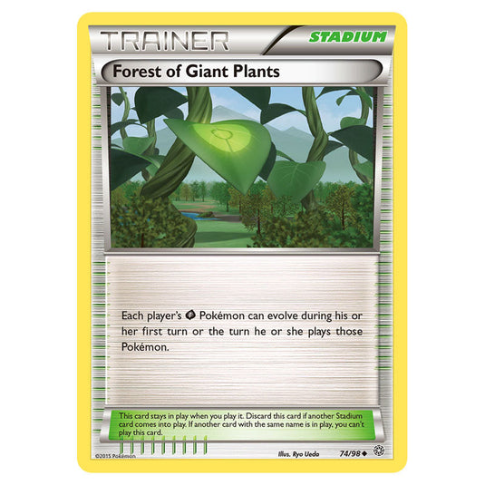 Forest of Giant Plants 74 card from the Pokemon set Ancient Origins