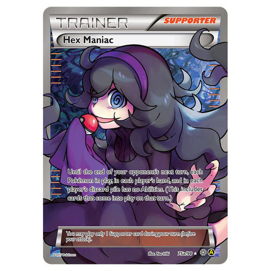 Hex Maniac 75a card from the Pokemon set Ancient Origins