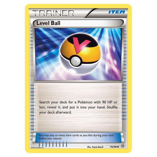 Level Ball 76 card from the Pokemon set Ancient Origins