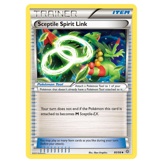 Sceptile Spirit Link 80 card from the Pokemon set Ancient Origins