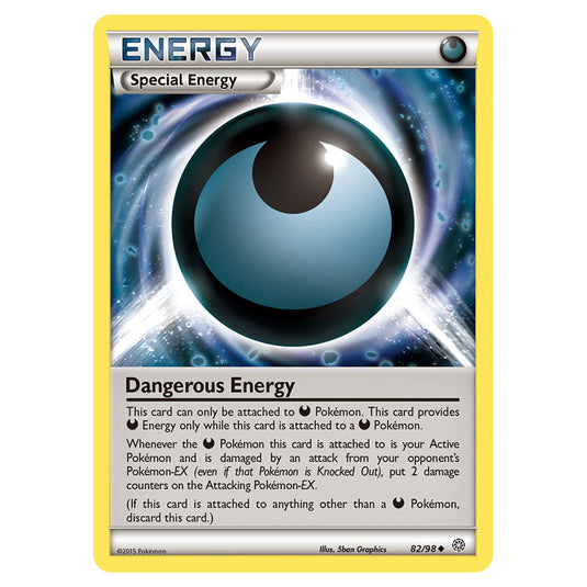 Dangerous Energy 82 card from the Pokemon set Ancient Origins