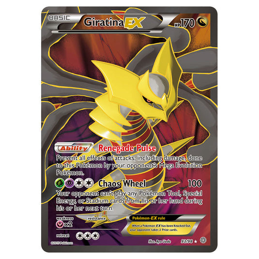 Giratina-EX 93 card from the Pokemon set Ancient Origins