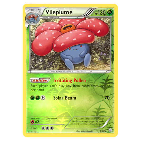 Vileplume 3 card from the Pokemon set Ancient Origins