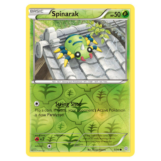 Spinarak 5 card from the Pokemon set Ancient Origins