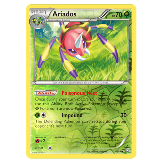 Ariados 6 card from the Pokemon set Ancient Origins