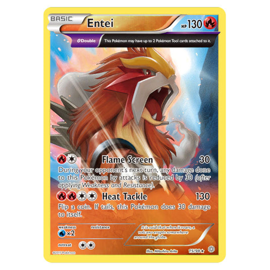 Entei 15 card from the Pokemon set Ancient Origins