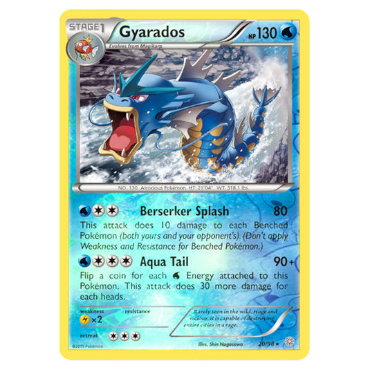 Gyarados 20 card from the Pokemon set Ancient Origins