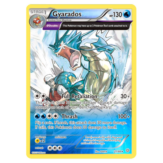 Gyarados 21 card from the Pokemon set Ancient Origins