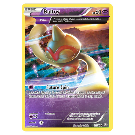 Baltoy 32 card from the Pokemon set Ancient Origins