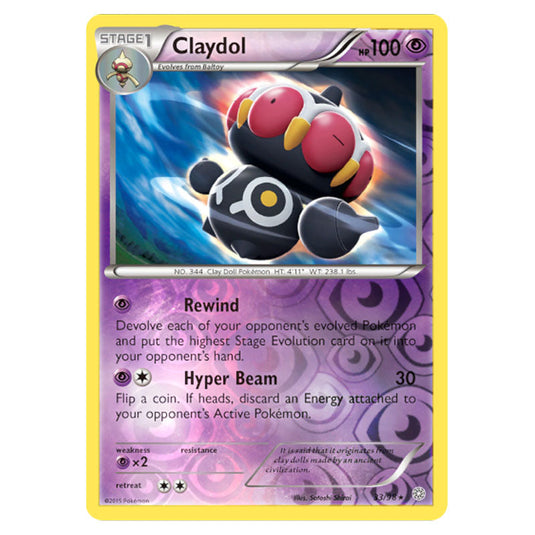 Claydol 33 card from the Pokemon set Ancient Origins