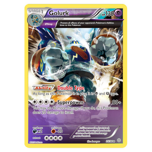 Golurk 35 card from the Pokemon set Ancient Origins