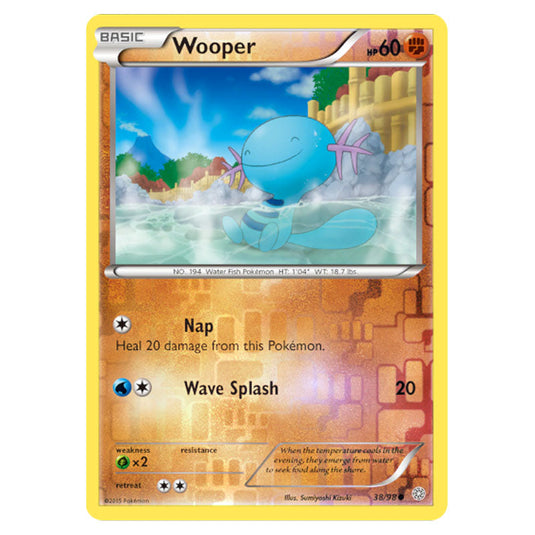 Wooper 38 card from the Pokemon set Ancient Origins