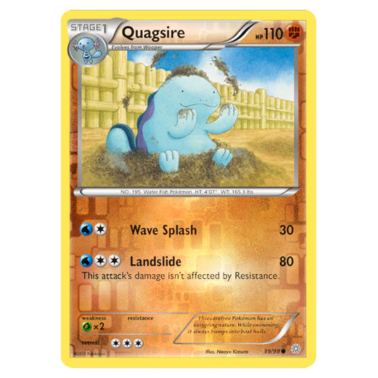 Quagsire 39 card from the Pokemon set Ancient Origins