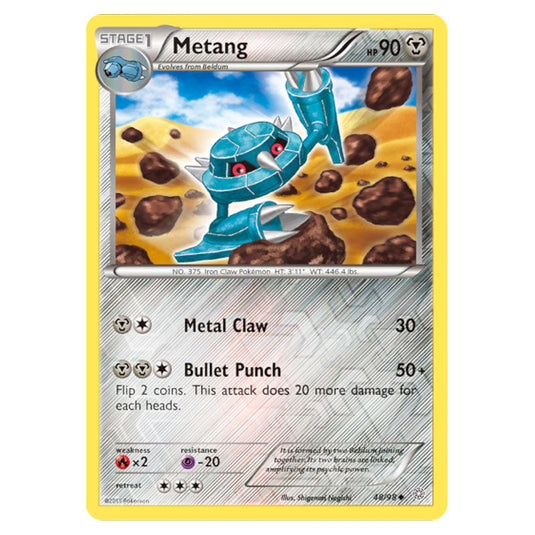 Metang 48 card from the Pokemon set Ancient Origins