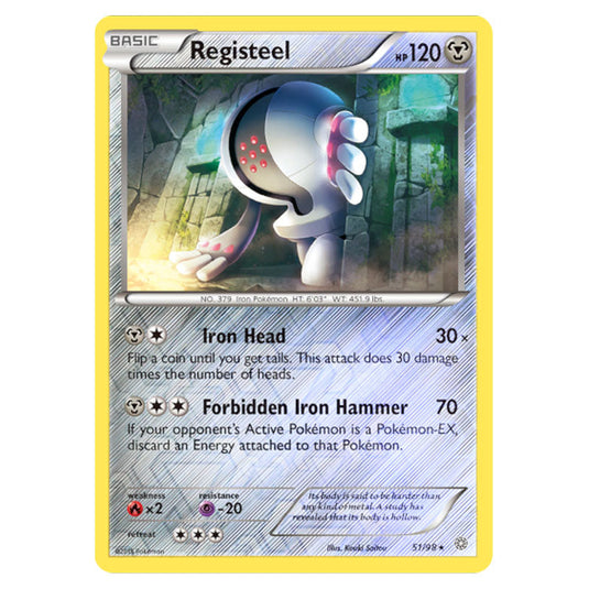 Registeel 51 card from the Pokemon set Ancient Origins