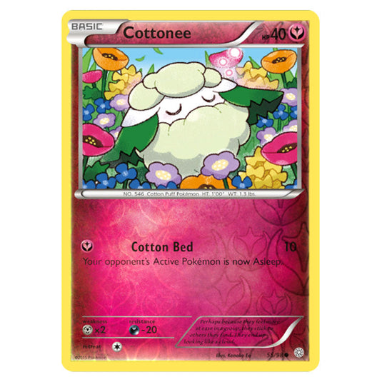 Cottonee 55 card from the Pokemon set Ancient Origins