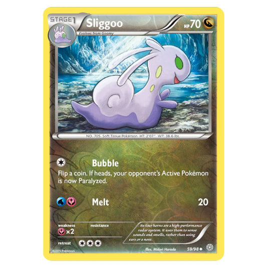 Sliggoo 59 card from the Pokemon set Ancient Origins