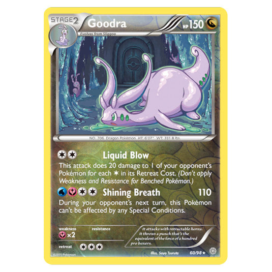 Goodra 60 card from the Pokemon set Ancient Origins