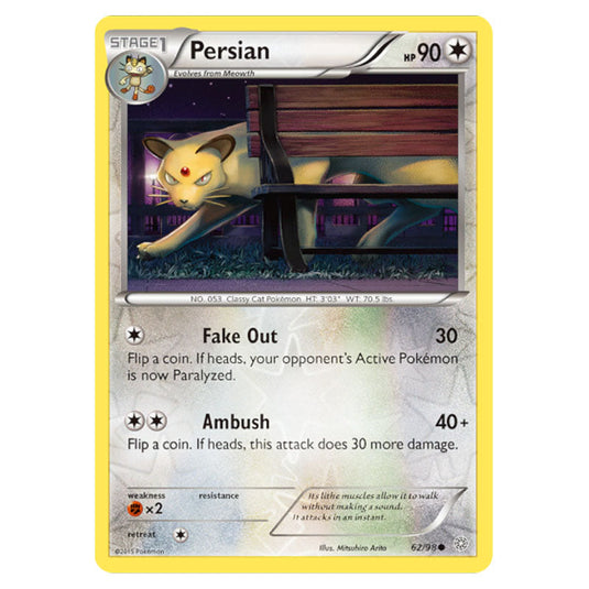 Persian 62 card from the Pokemon set Ancient Origins