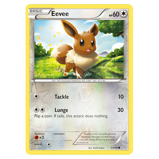 Eevee 63 card from the Pokemon set Ancient Origins