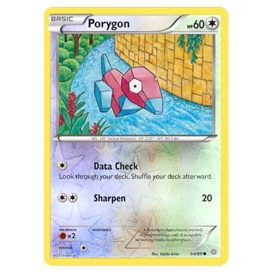 Porygon 64 card from the Pokemon set Ancient Origins