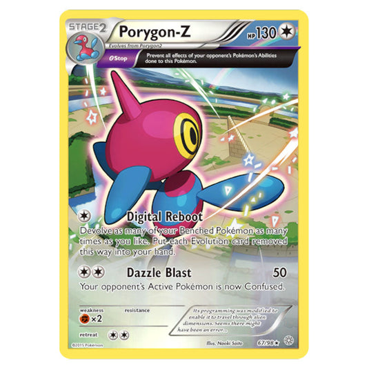 Porygon-Z 67 card from the Pokemon set Ancient Origins