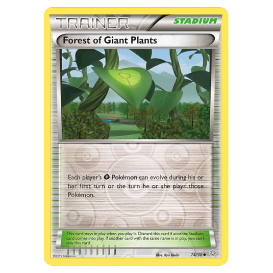 Forest of Giant Plants 74 card from the Pokemon set Ancient Origins