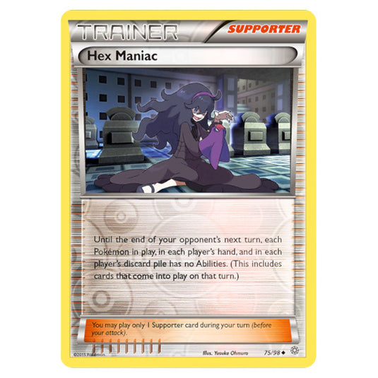 Hex Maniac 75 card from the Pokemon set Ancient Origins