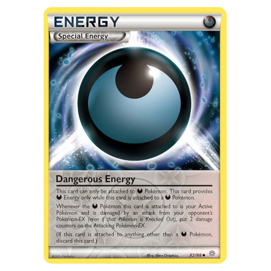 Dangerous Energy 82 card from the Pokemon set Ancient Origins