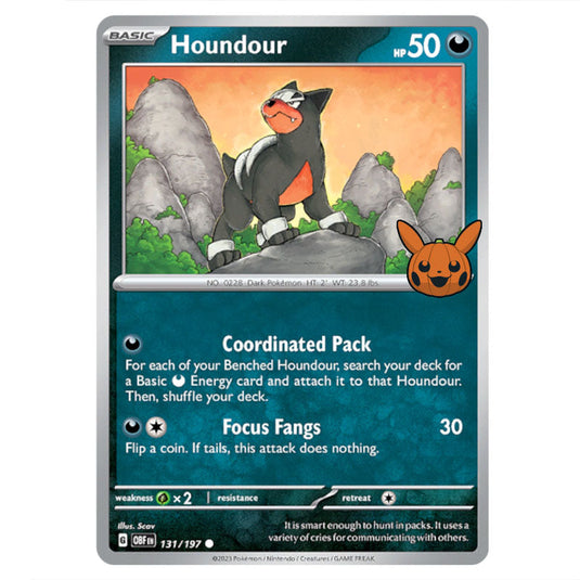 Houndour card from the Pokemon set Trick or Trade 2024