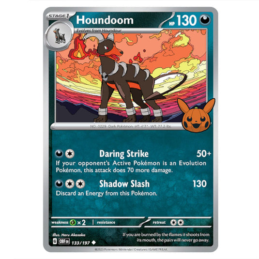 Houndoom card from the Pokemon set Trick or Trade 2024