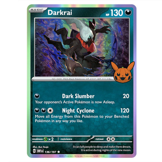 Darkrai card from the Pokemon set Trick or Trade 2024