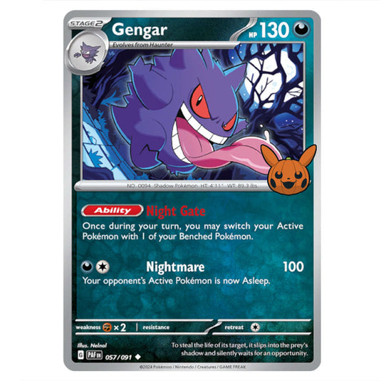 Gengar card from the Pokemon set Trick or Trade 2024