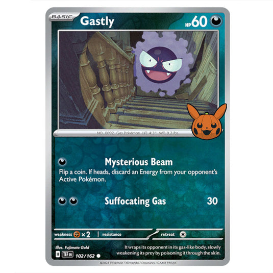 Gastly card from the Pokemon set Trick or Trade 2024