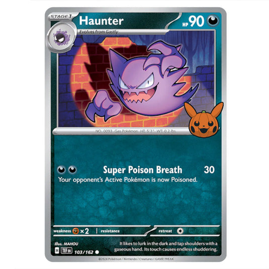 Haunter card from the Pokemon set Trick or Trade 2024