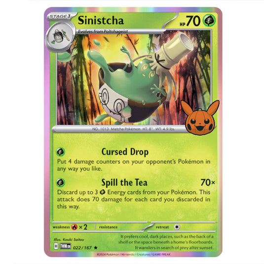 Sinistcha card from the Pokemon set Trick or Trade 2024