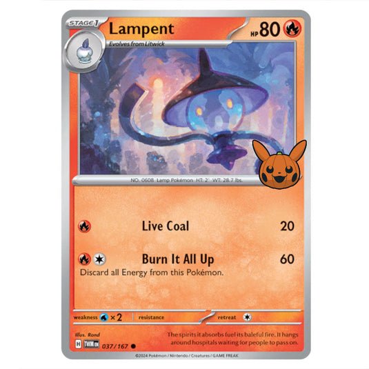 Lampent card from the Pokemon set Trick or Trade 2024