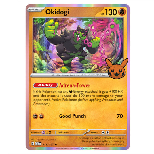 Okidogi card from the Pokemon set Trick or Trade 2024