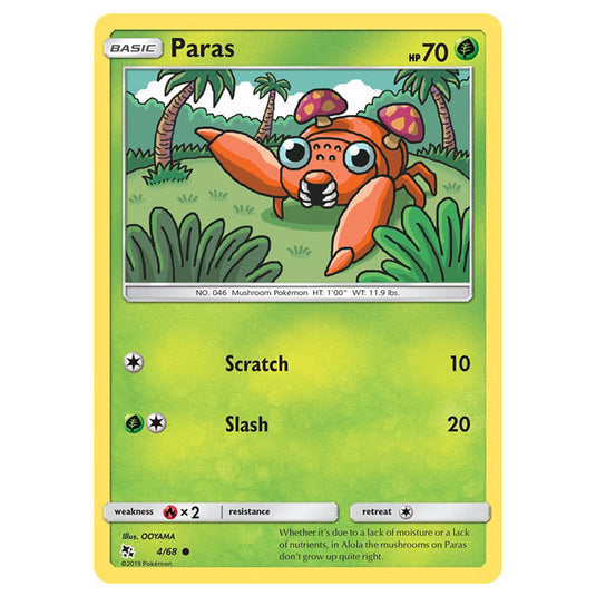 Pokemon - Sun & Moon - Hidden Fates - Paras - 4/68