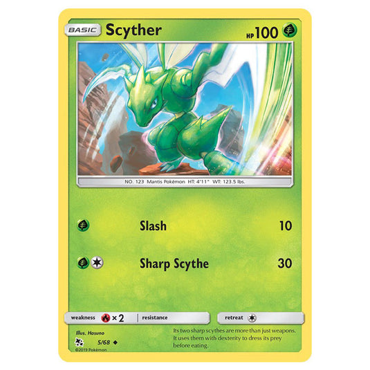 Pokemon - Sun & Moon - Hidden Fates - Scyther - 5/68