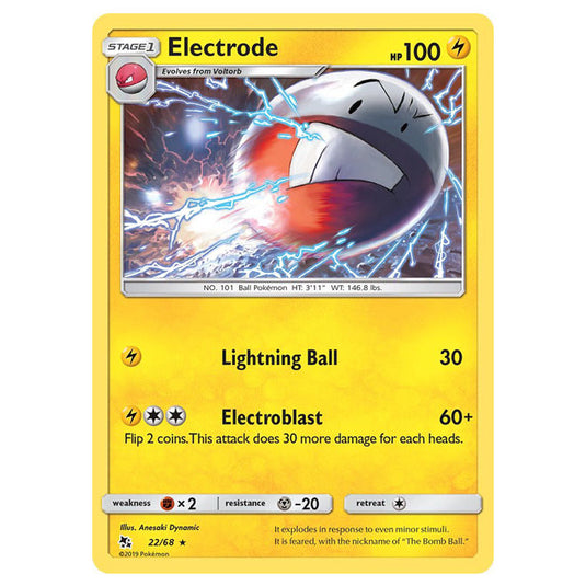 Pokemon - Sun & Moon - Hidden Fates - Electrode - 22/68