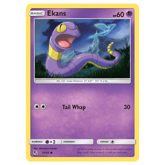 Pokemon - Sun & Moon - Hidden Fates - Ekans - 26/68