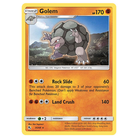 Pokemon - Sun & Moon - Hidden Fates - Golem - 35/68