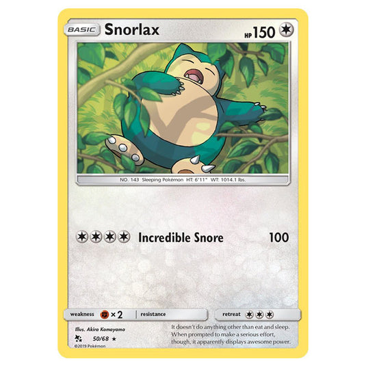 Pokemon - Sun & Moon - Hidden Fates - Snorlax - 50/68